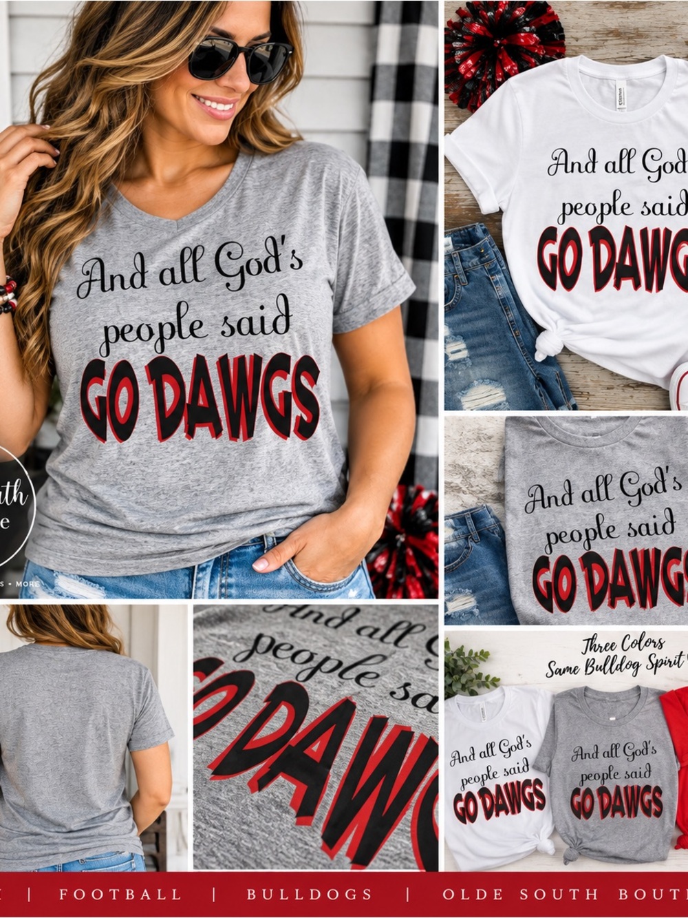 Go Dawgs Graphic Tee for Women - Gray